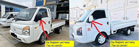 Hyundai H100 Kamyonet Sol Şoför tarafı 2004-2007-Dış Dikiz Aynası Dip Bağlantı yeri hariç Tas ve camdır yan sanayi