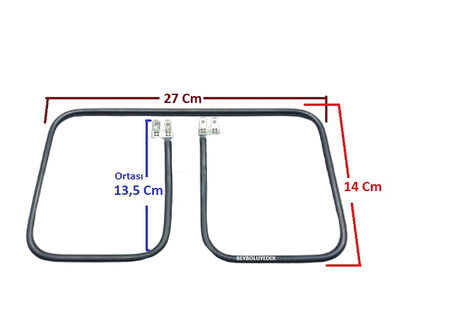 Beko Uyumlu Tost Makinası Rezistansı , Ölçü 27 cm x 14,5 cm 900 Watt