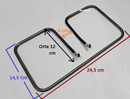 800 watt Tost Makinesi Rezistansı , seri Rezistans Ölçü 24,5 x 14,5 Cm