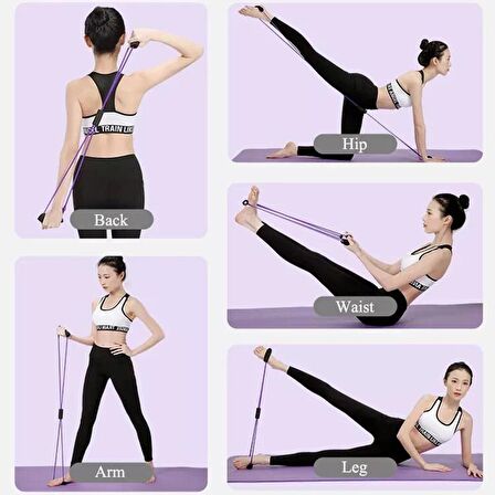 Pilates Ipi Jimnastik Lastiği Egzersiz Bant Yoga Plates Lastik Spor Kondisyon Yoga Mor