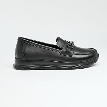 Günlük Hakiki Deri Kadın Tokalı Casual Ayakkabı