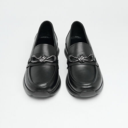 Günlük Hakiki Deri Kadın Tokalı Casual Ayakkabı