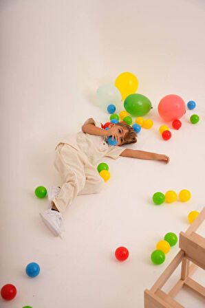 Erkek çocuk Keten Kumaş Oversize Orijinal Kalıp Alt Üst Takım (3-10 Yaş)