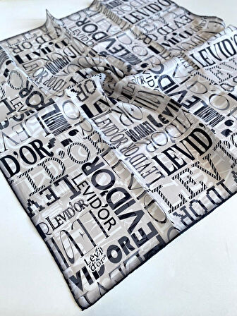 Levidor Tivil İpek Eşarp 47023 Ekru Karışık Desen