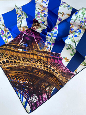 Levidor Tivil İpek Eşarp 46886 Kahverengi Karışık Desen