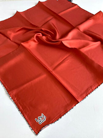 Levidor Tivil İpek Eşarp 46954 Turuncu Karışık Desen