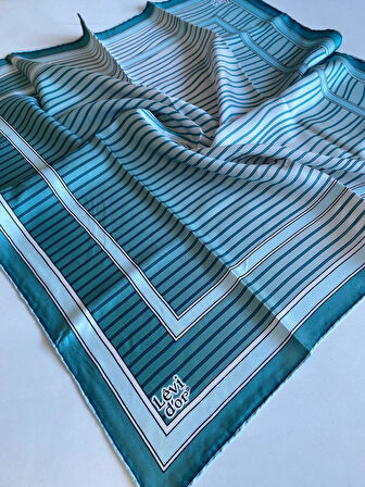 Levidor Tivil İpek Eşarp 39260 Yeşil Karışık Desen 