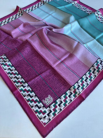 Levidor Tivil İpek Eşarp 39271 Pembe Karışık Desen