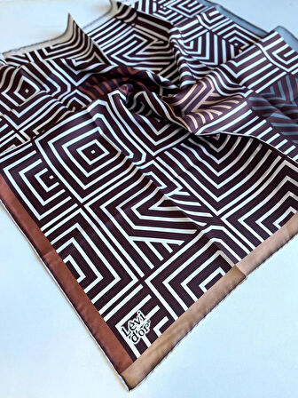 Levidor Tivil İpek Eşarp 40119 Bordo Karışık Desen