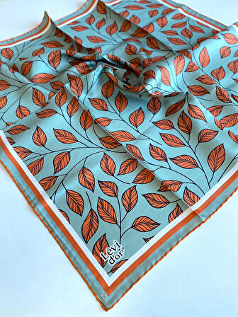 Levidor Tivil İpek Eşarp 40124 Yeşil Karışık Desen