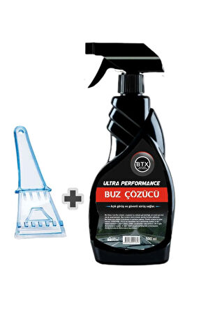 BUZ ÇÖZÜCÜ VE BUZLANMA ÖNLEYİCİ U.P. SPREY 500ML+BUZ KAZIYICI