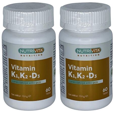 Vitamin K1 Vitamin K2 Vitamin D3 Vitamini 2x60 Tablet