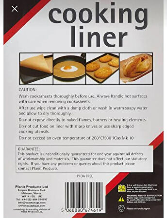 TEKRAR KULLANILABİLEN FIRIN KAĞIDI-REUSABLE COOKING LINER