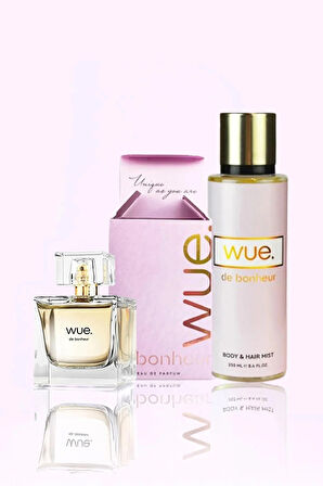 Wue de Bonheur Miss Set - Kadın Parfümü 50 ml ve Vücut & Saç Spreyi 250 ml