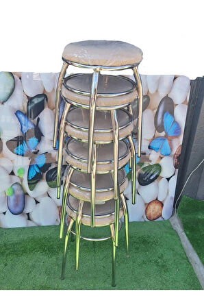 6'lı Tabure Krom Ayaklı