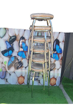 6'lı Tabure Krom Ayaklı