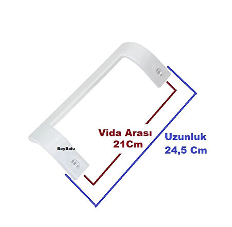 Grundig Uyumlu Buzdolabı Kapı Kolu , Model 5480, 4680 , 5580 , 4380 BEYAZ 1 ADET