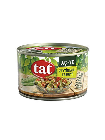 Tat Konserve Zeytinyağlı Fasulye 380 g (Hazır Yemek)