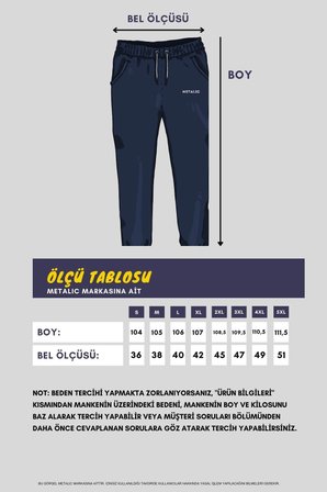 METALİC Gri Erkek Düz Paça Rahat Kesim Eşofman Altı