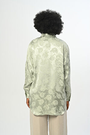 KADIN DESENLİ OVERSİZE KESİM GÖMLEK