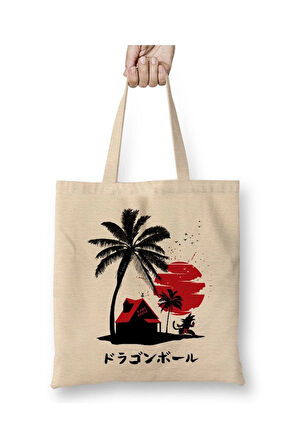 Summer Kame Mouse Beyaz Bez Çanta Uzun Saplı Alışveriş Çantası Plaj Çantası