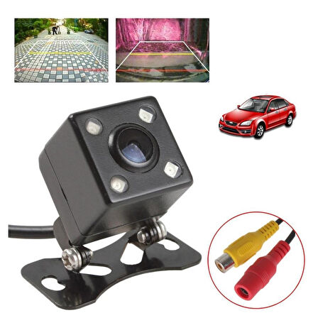 Kare Arka Görüş  Kamerası 5m Arka Kamera Set. 5 Pin 2,5 Mm Araç Geri Park Kamera.