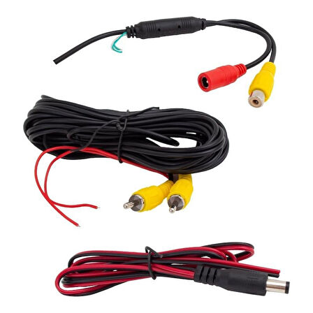 Kare Arka Görüş  Kamerası 5m Arka Kamera Set. 5 Pin 2,5 Mm Araç Geri Park Kamera.