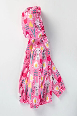 KIZ ÇOCUK KAPÜŞON DETAYLI YAĞMURLUK - RÜZGARLIK 