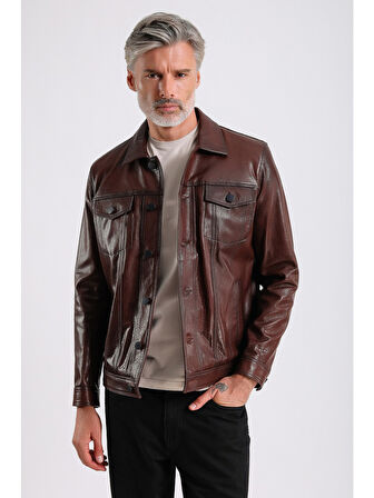 Enzo Erkek Hakiki Deri Ceket