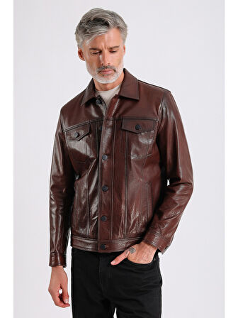Enzo Erkek Hakiki Deri Ceket