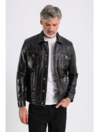Enzo Erkek Hakiki Deri Ceket