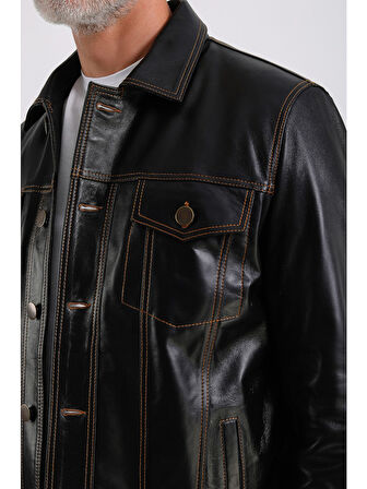 Enzo Erkek Hakiki Deri Ceket