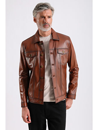 Enzo Erkek Hakiki Deri Ceket