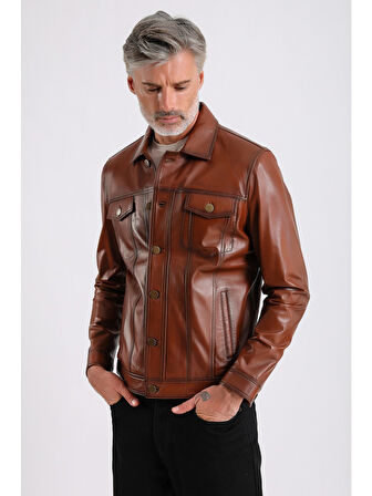 Enzo Erkek Hakiki Deri Ceket