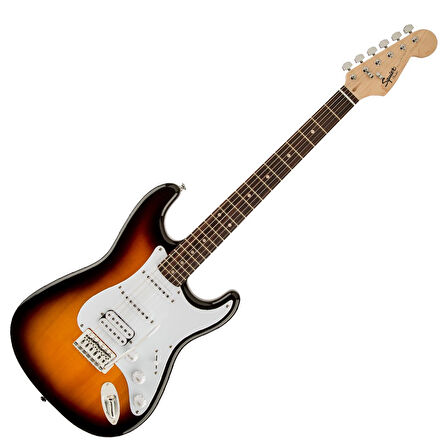 Squier Bullet Strat HSS Elektro Gitar Laurel  With Tremolo Brown Sunburst  