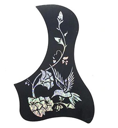 Raymond Joes Pg154 Pickguard Gitar   Pena Koruyucu Bird Flower