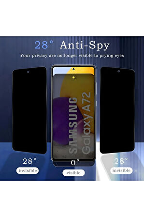 Samsung Galaxy A72 Çizilmeye Dayanıklı, Parmak Lekesi Önleyici ve Kabarcıksız Hayalet Ekran Koruyucu