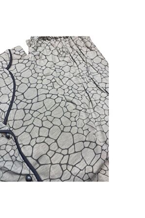 PREMİUM ÖZEL ÜRETİM IŞILAY MEVSİMLİK PİJAMA TAKIMI DÜĞMELİ
