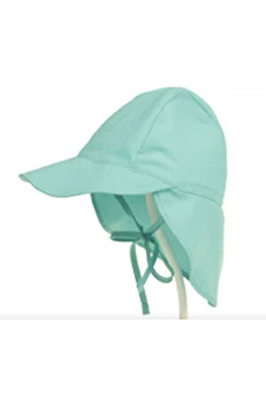 Petityu Upf50+ Uv Koruma Çabuk Kuruyan Ayarlanabilir Mint İnce Bebek Şapka 0-18 Ay Boyun Korumalı