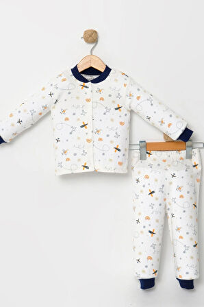 Erkek Çocuk  Baskılı Pamuklu 2'li Pijama Takımı