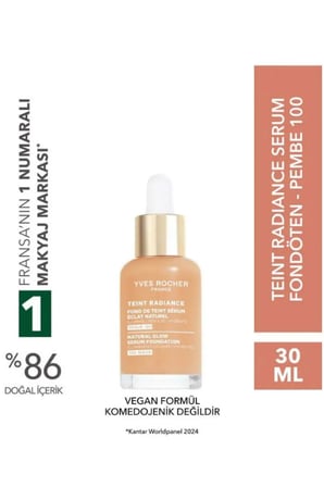 Işıltı Etkili Serum Fondöten – Hyalüronik Asit İçerikli, Teint Radiance, Vegan Formül