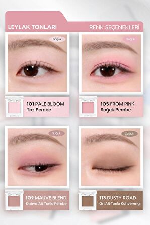 Yumuşak Dokulu, Dökülme Yapmayan Mat Tekli Göz Farı Modern Shadow Matte (101 Pale Bloom)