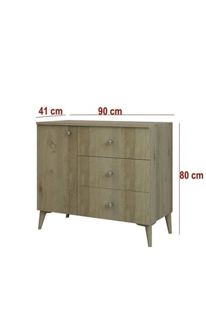 Kapaklı Şifonyer Rivoli 80x90x41 - %100 Mdf