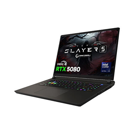 Game Garaj Slayer5 9XL-5080 C3 Intel Ultra 9 275HX 64GB RAM 2TB SSD RTX5080 17" QHD+ IPS 240Hz FreeDOS Gaming Laptop
