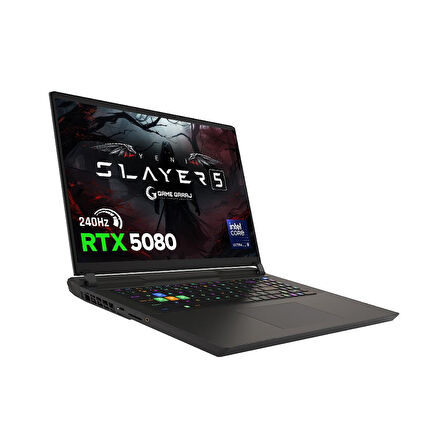 Game Garaj Slayer5 9XL-5080 C3 Intel Ultra 9 275HX 64GB RAM 2TB SSD RTX5080 17" QHD+ IPS 240Hz FreeDOS Gaming Laptop