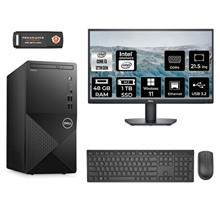 DELL VOSTRO 3910 MN35633910D143 i3 12100 48GB RAM 1TB SSD 21.5" W11P MASAÜSTÜ PC