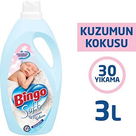 Bingo Soft Yumuşatıcı 3 lt 3 lü Karma Paket / Gül - Lavanta - Kuzumun Kokusu