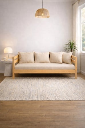 DizyWood Naturel Masif Ahşap Sedir Kanepe 90x190 cm – Mindersiz Daybed