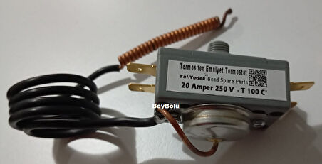 Arçelik Uyumlu Termosifon Limit Termostat , 100 Derece Emniyet Sabit Termostat