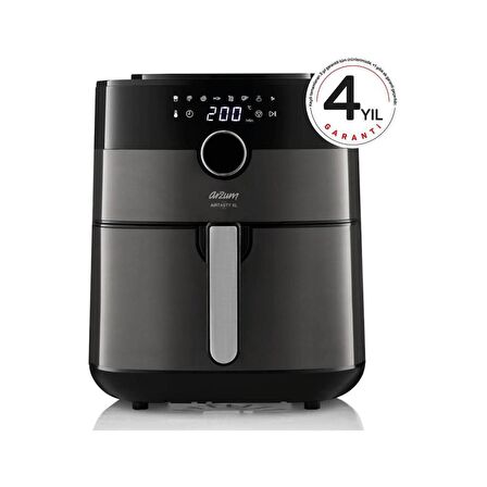 Arzum AR2074-G Airtasty XL Air Fryer 6 lt Gümüş Yağsız Fritöz